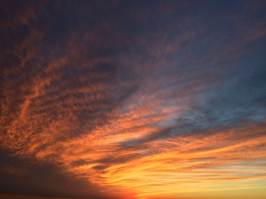 Dramatic sunset sky